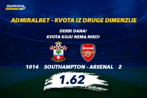Najigraniji par danas, dvojka na Arsenal, AdmiralBet ponovo nudi najbolju kvotu u univerzumu!